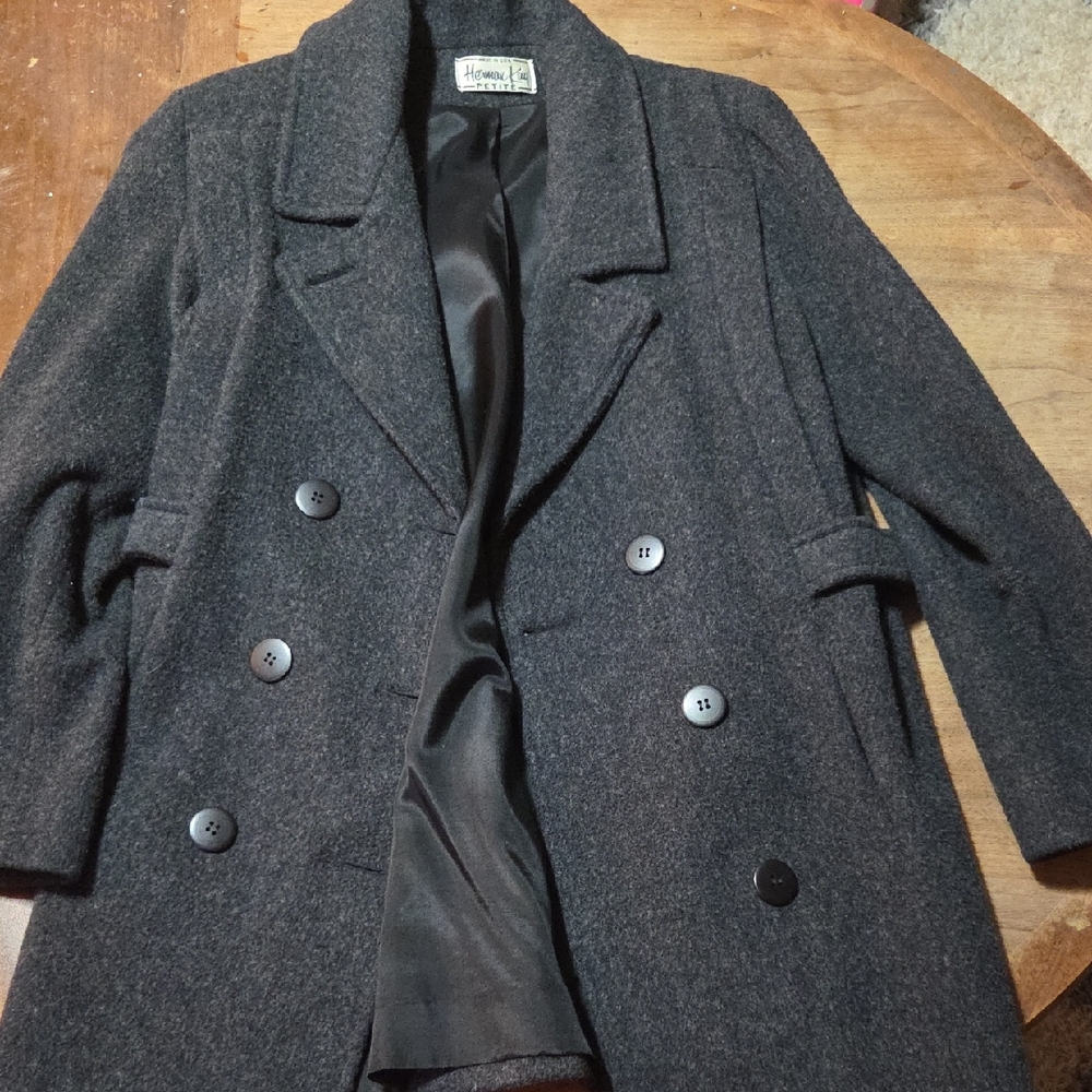 Elegant Charcoal Pea Coat